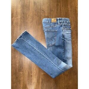 American Eagle Curvy High Rise Skinny Kick Jeans Women’s SZ 6 Long Blue Stretch